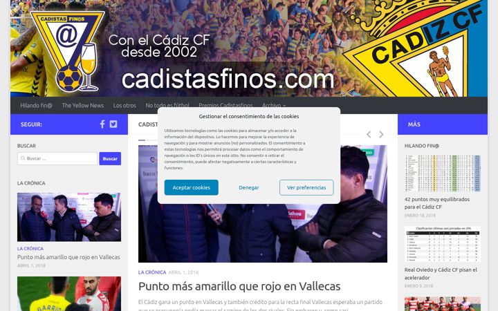 Screenshot of cadistasfinos.com
