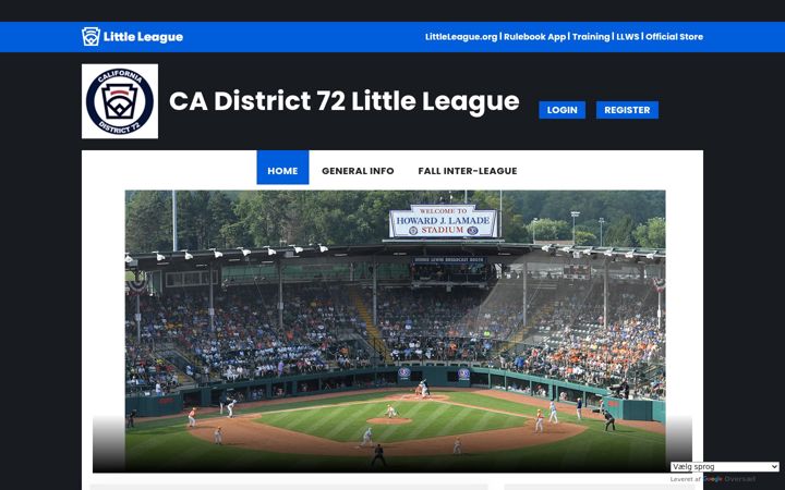 Screenshot ta' cadistrict72littleleague.org