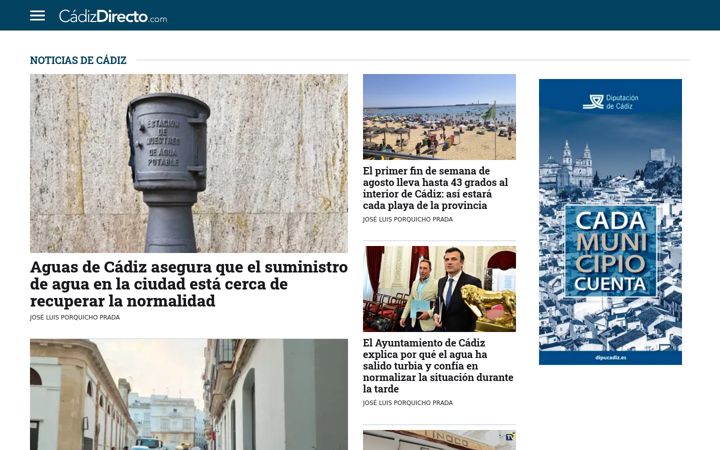 Screenshot of cadizdirecto.com