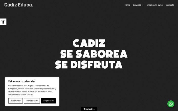 Captură de ecran a cadizeduca.es