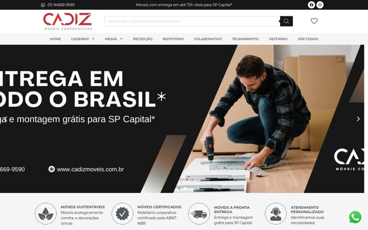 Screenshot του cadizmoveis.com.br