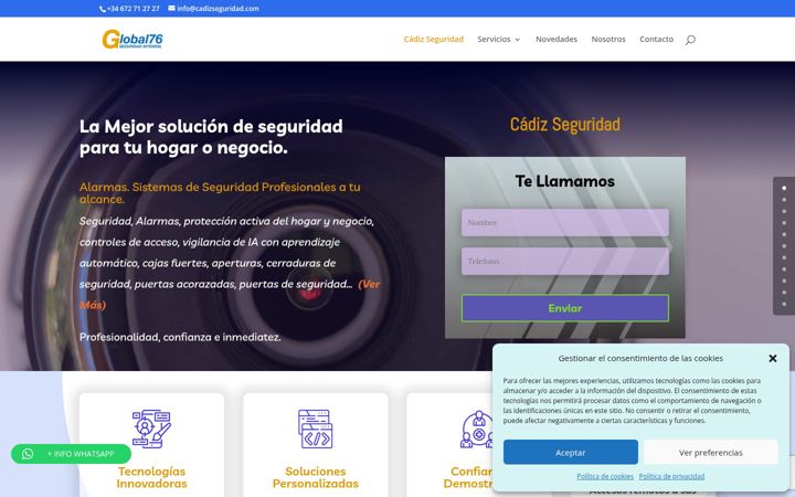 Screenshot of cadizseguridad.com