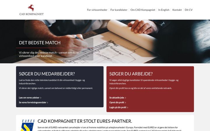 Screenshot ta' cadkompagniet.dk