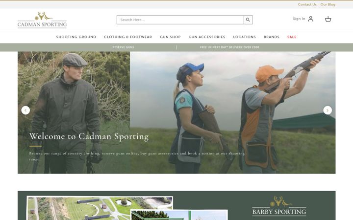 Screenshot of cadmansporting.com