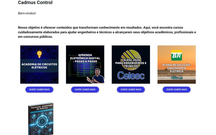 Screenshot of cadmuscontrol.com