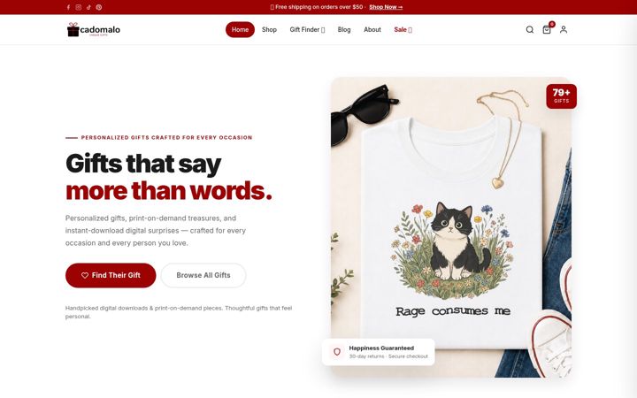 Screenshot of cadomalo.com