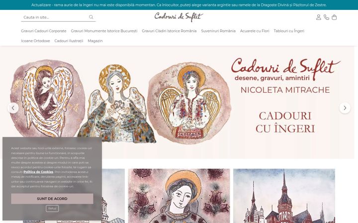Screenshot ta' cadouridesuflet.ro