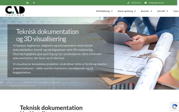 Screenshot του cadpartner.dk