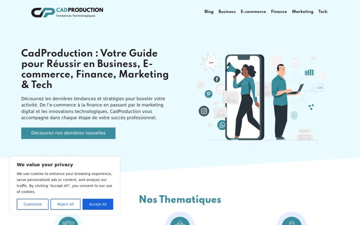 Screenshot του cadproduction.fr