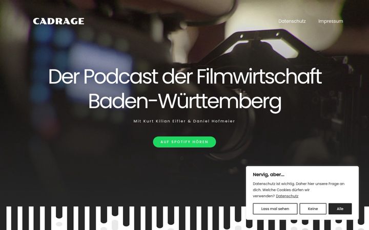 Screenshot του cadrage-podcast.de