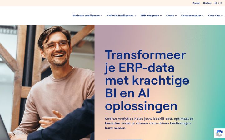 Screenshot von cadran-analytics.nl