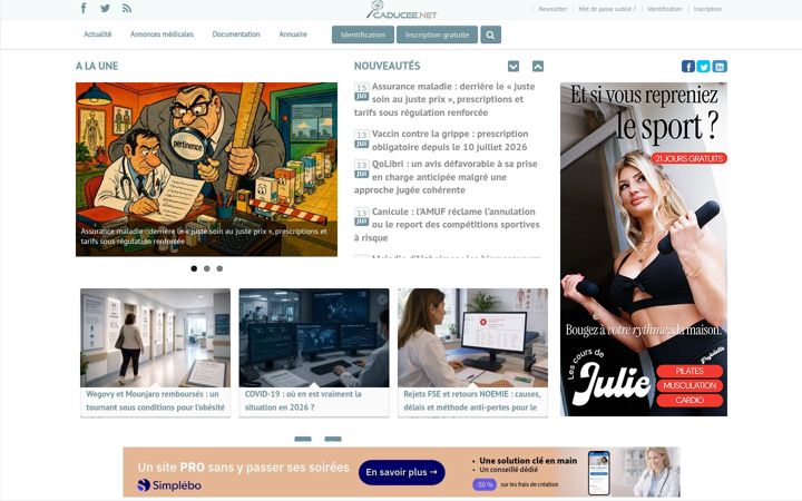 Screenshot of caducee.net