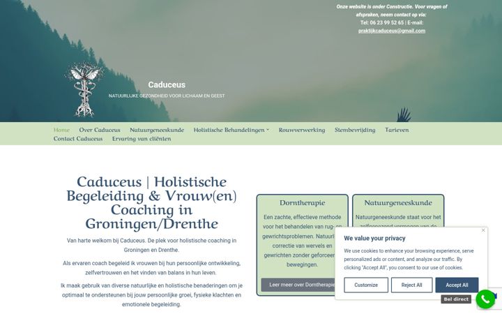 Screenshot of caduceus-natuurlijk.nl