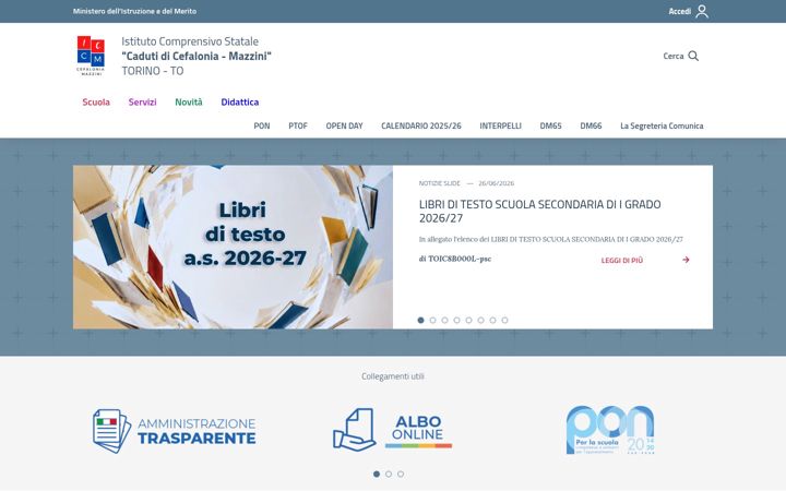 Ekrānuzņēmums no cadutidicefaloniamazzini.edu.it