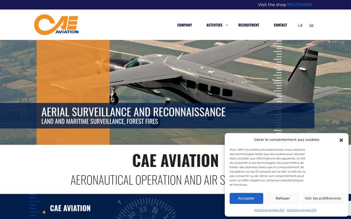 Screenshot of cae-aviation.com