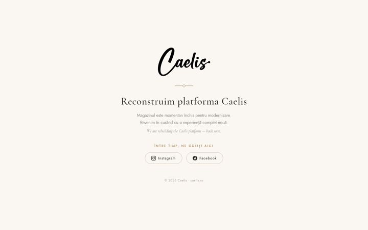 Screenshot of caelis.ro