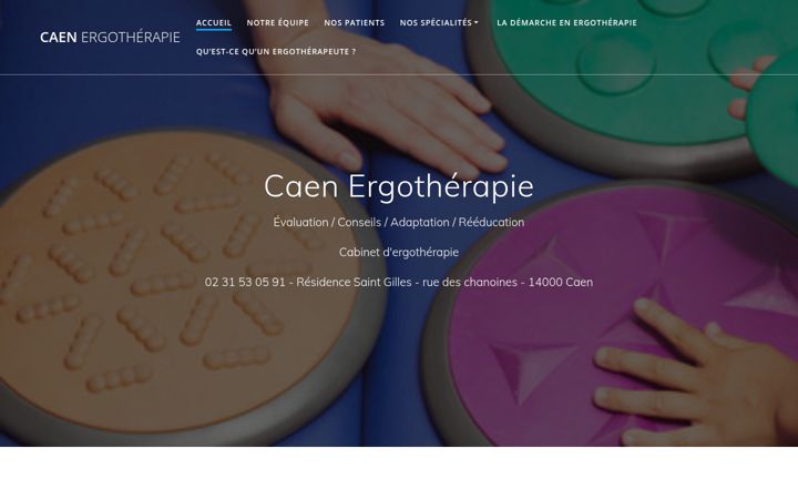 Ekraanipilt saidist caen-ergotherapie.fr