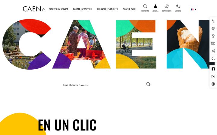 Captură de ecran a caen.fr