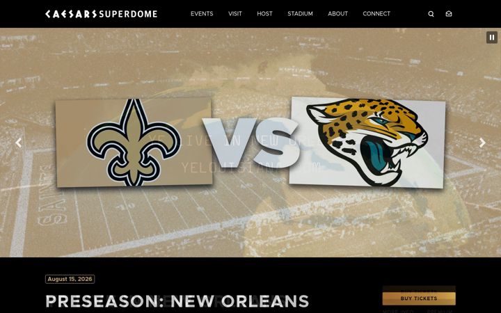 Screenshot of caesarssuperdome.com