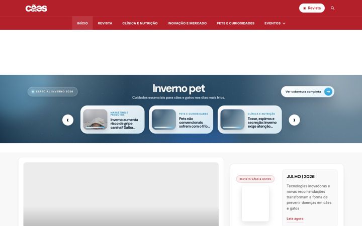 Screenshot of caesegatos.com.br