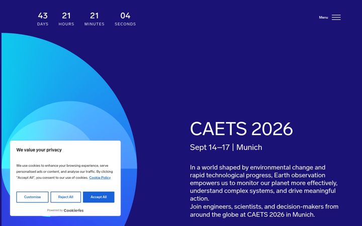 Screenshot του caets2026.org