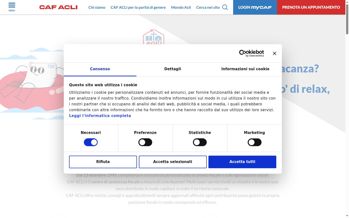 Snímek obrazovky baneru souhlasu zobrazeného před jakoukoli interakcí