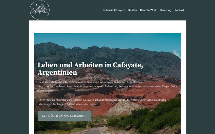 Snímek obrazovky cafayate-living.de