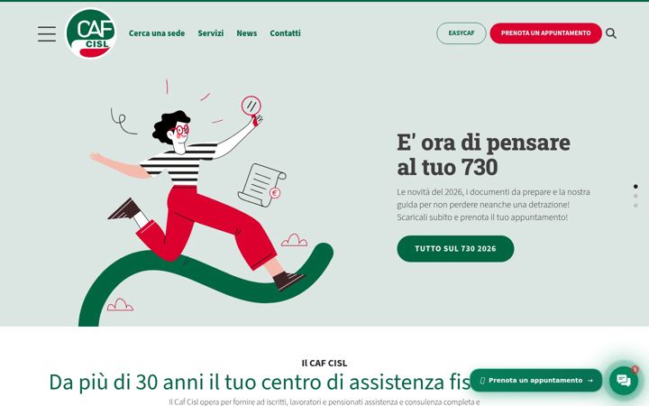 Screenshot of cafcisl.it