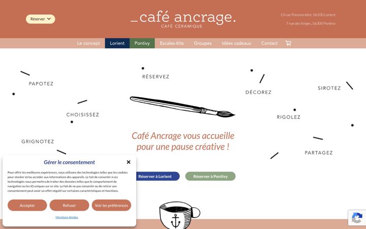 Screenshot of cafe-ancrage.com