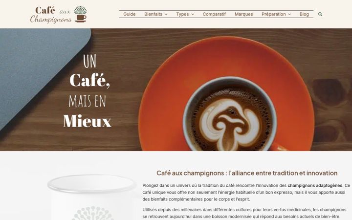 Screenshot of cafe-champignon.com
