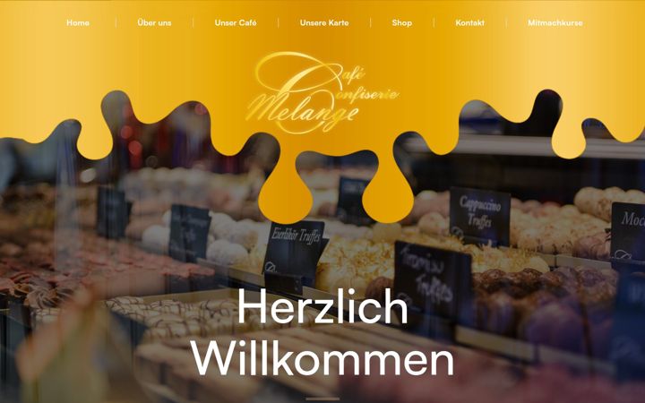 Screenshot of cafe-confiserie-melange.de