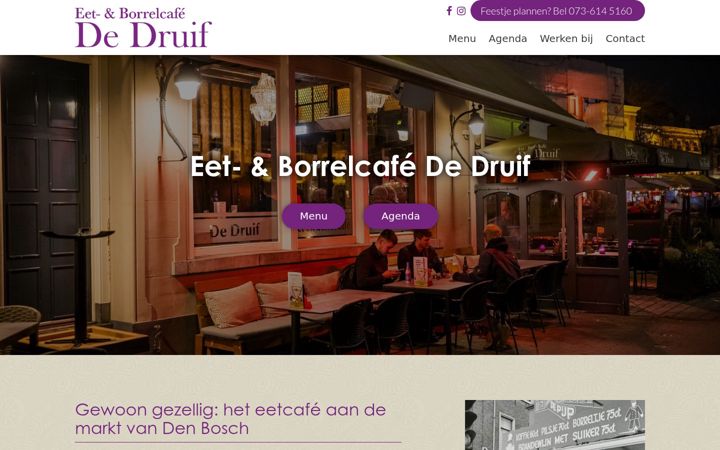 Screenshot stránky cafe-dedruif.nl