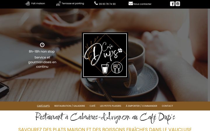 Ekrānuzņēmums no cafe-dups.fr