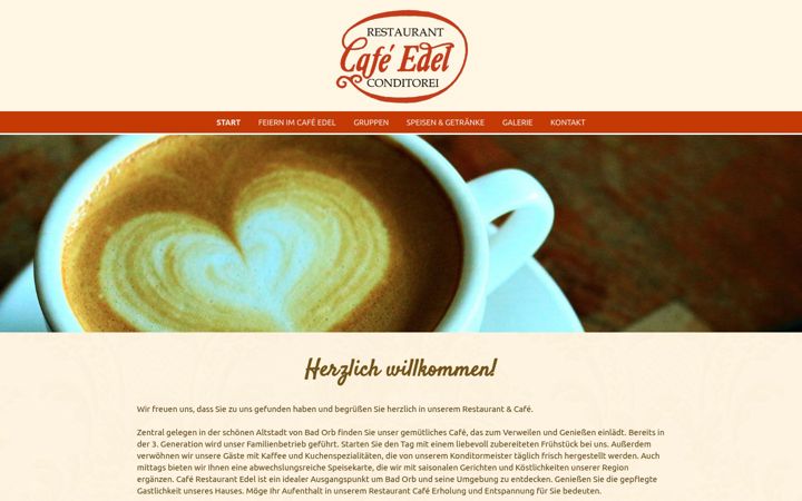 Screenshot του cafe-edel.de