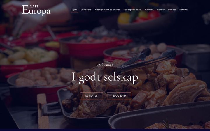 Captura de pantalla de cafe-europa.no