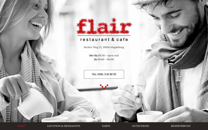 Capture d'écran de cafe-flair.de