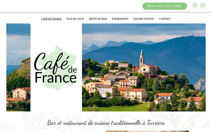 Capture d'écran de cafe-france-turriers.fr
