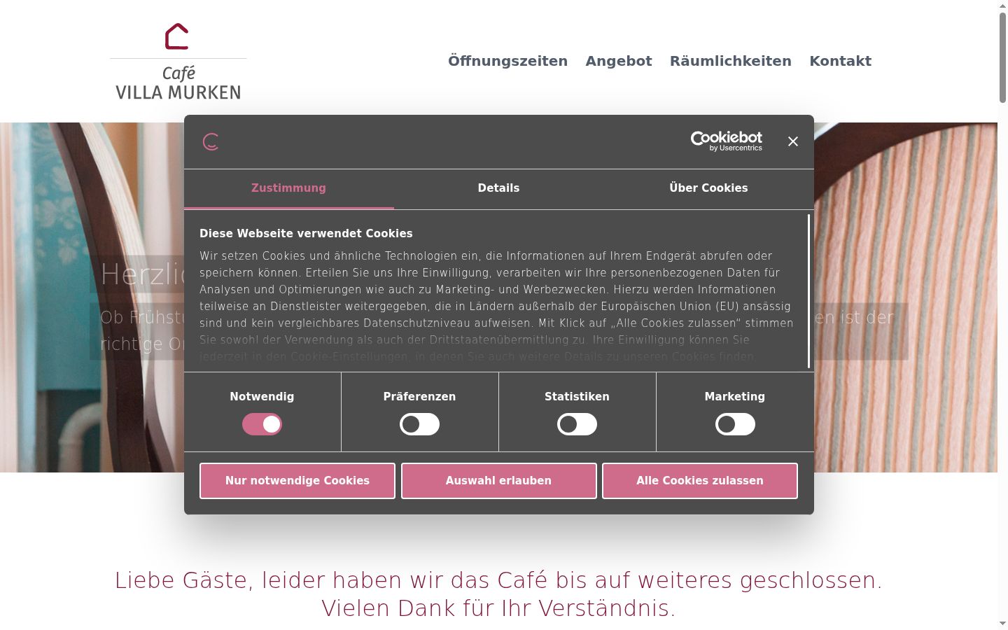 Screenshot tal-banner tal-kunsens muri qabel kwalunkwe interazzjoni