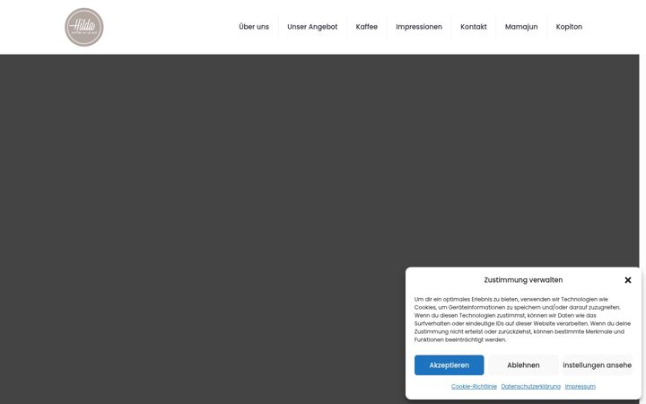 Screenshot van cafe-hilda.de