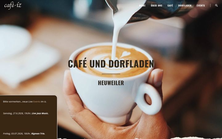 Screenshot di cafe-iz.de