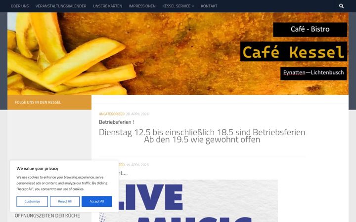 Screenshot of cafe-kessel.com