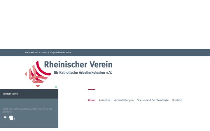 Screenshot van cafe-kloesterchen.de