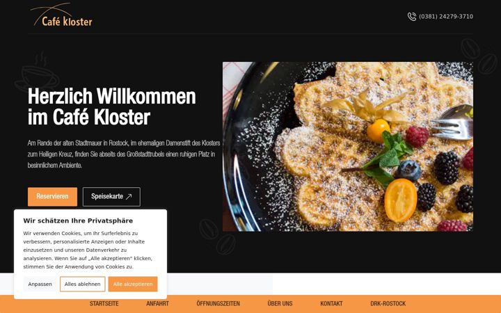 Screenshot di cafe-kloster.de
