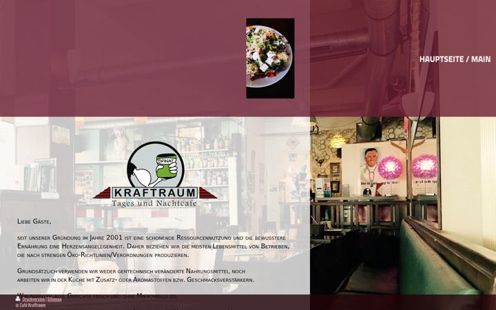 Screenshot van cafe-kraftraum.de