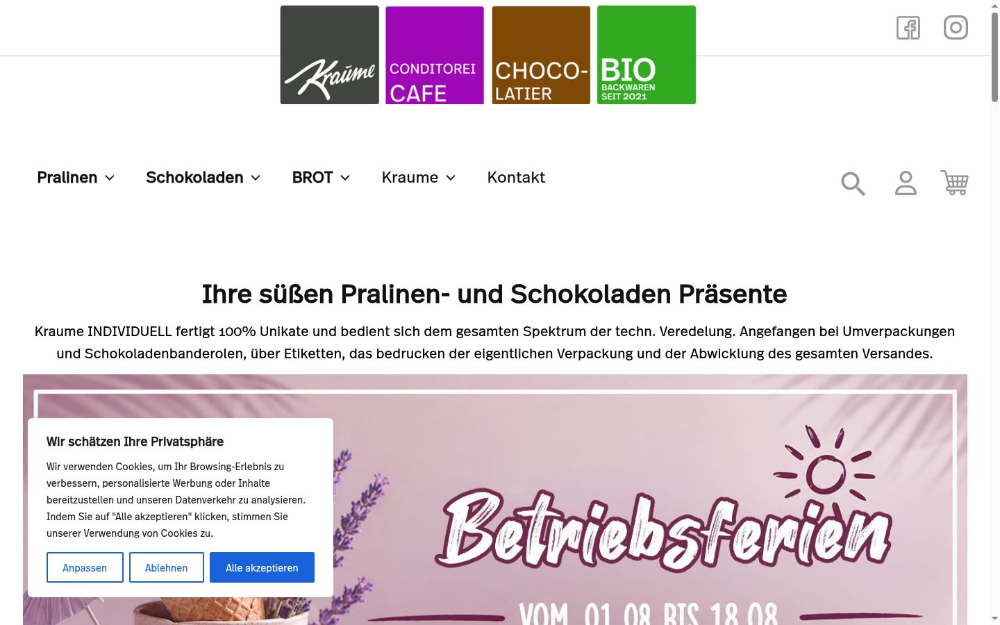Screenshot van de toestemmingsbanner zoals getoond vóór enige interactie