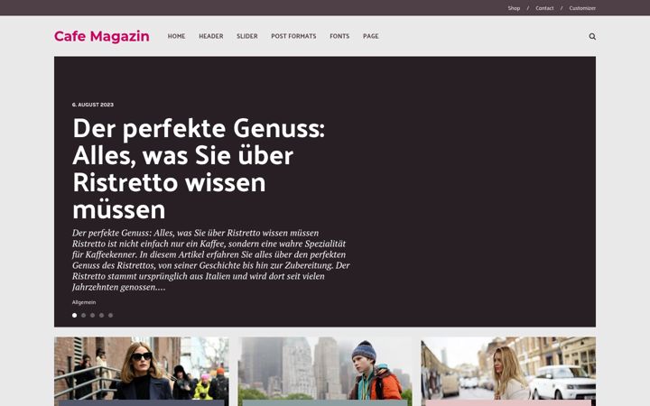 Screenshot di cafe-magazin.de