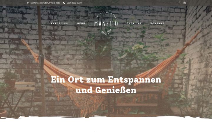 Zrzut ekranu cafe-mansito.de