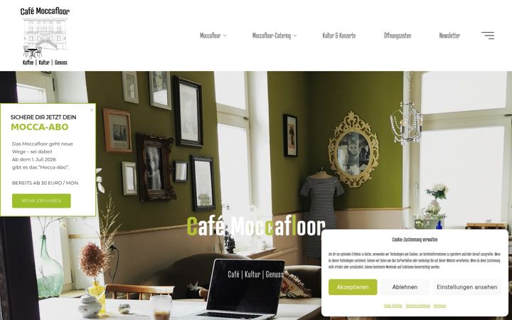 Screenshot von cafe-moccafloor.de