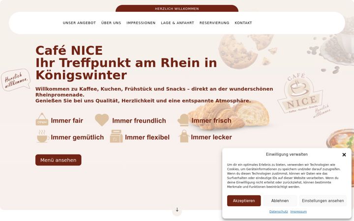 Screenshot von cafe-nice.de