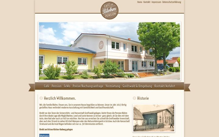 Screenshot von cafe-pension-blohm.de